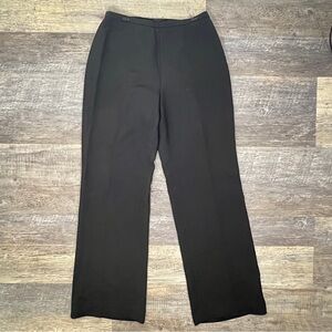 Kasper black wide leg business casual dress pants size 8 B186